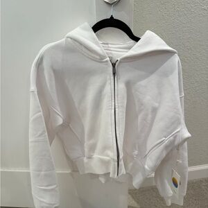 Vuori Classic White Zip-Up Jacket